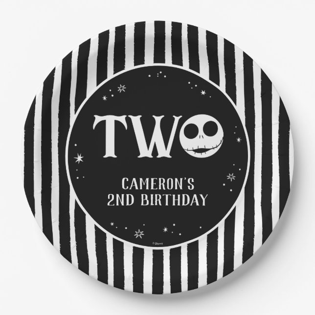 Jack Skellington 2nd Birthday - TWO Paper Plate (Front)