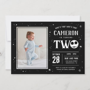 Jack Skellington 2nd Birthday - TWO Photo Invitation