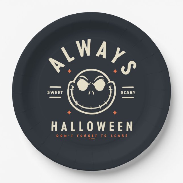 Jack Skellington - Always Halloween Paper Plate (Front)