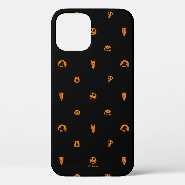 Jack Skellington Black & Orange Polka Dot Pattern Case-Mate iPhone Case (Back)