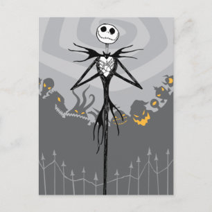 Jack Skellington   Cemetery Fence Postcard