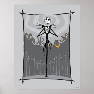 Jack Skellington   Cemetery Fence Poster