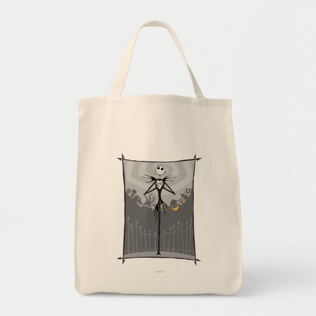 Jack Skellington | Cemetery Fence Tote Bag (Front)