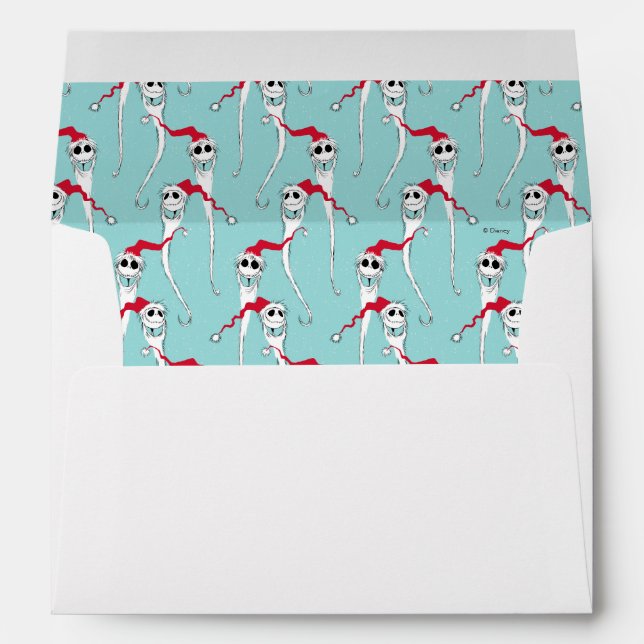 Jack Skellington Christmas Pattern Envelope (Back (Bottom))