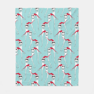 Jack Skellington Christmas Pattern Fleece Blanket