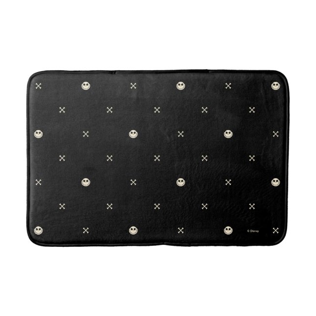 Jack Skellington & Cross Bones Pattern Bath Mat (Front)