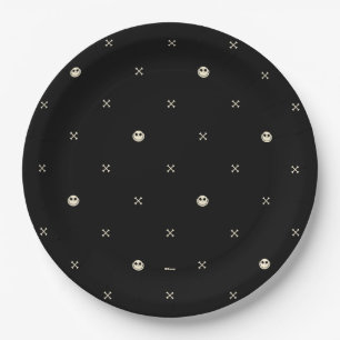 Jack Skellington & Cross Bones Pattern Paper Plate