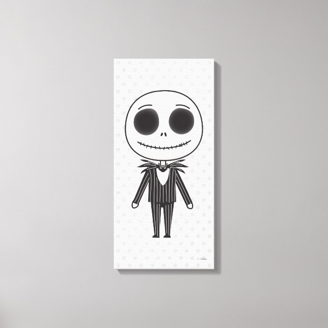 Jack Skellington Emoji Canvas Print (Front)