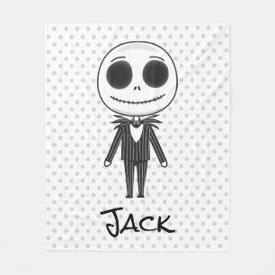 Jack Skellington Emoji Fleece Blanket