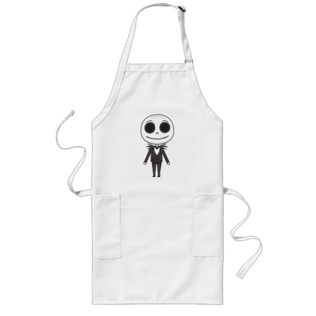 Jack Skellington Emoji Long Apron (Front)