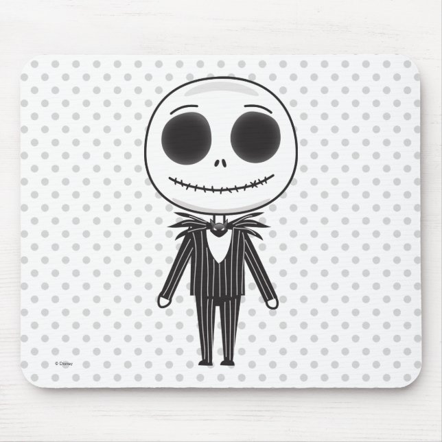 Jack Skellington Emoji Mouse Pad (Front)