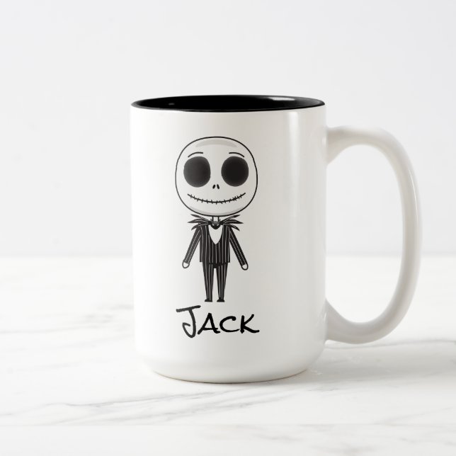 Jack Skellington Emoji Two-Tone Coffee Mug (Right)