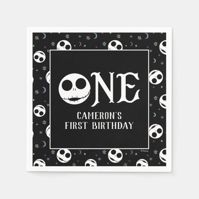 Jack Skellington First Birthday - ONE Napkin (Front)