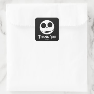 Jack Skellington First Birthday - Thank You Square Sticker