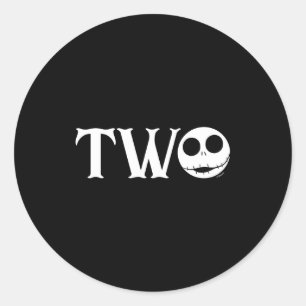 Jack Skellington First Birthday Two Baby  Classic Round Sticker