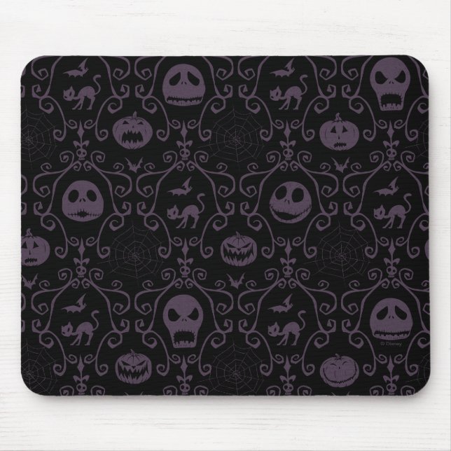 Jack Skellington Halloween Filigree Pattern Mouse Pad (Front)