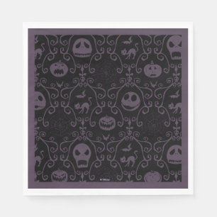 Jack Skellington Halloween Filigree Pattern Napkin