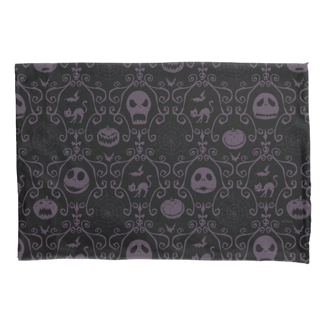 Jack Skellington Halloween Filigree Pattern Pillowcase (Front)