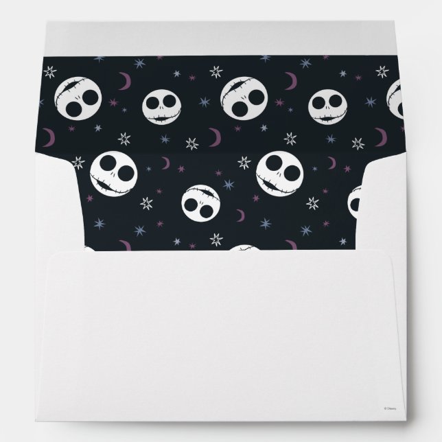 Jack Skellington Head & Stars Pattern Envelope (Back (Bottom))