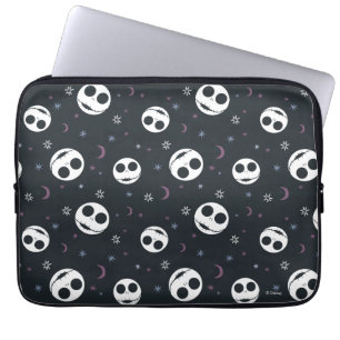 Jack Skellington Head & Stars Pattern Laptop Sleeve