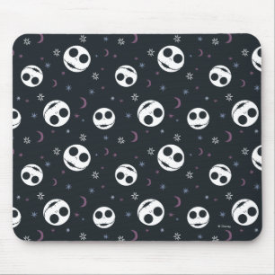 Jack Skellington Head & Stars Pattern Mouse Pad