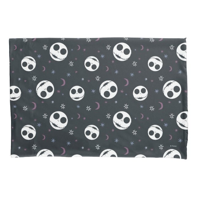Jack Skellington Head & Stars Pattern Pillowcase (Front)