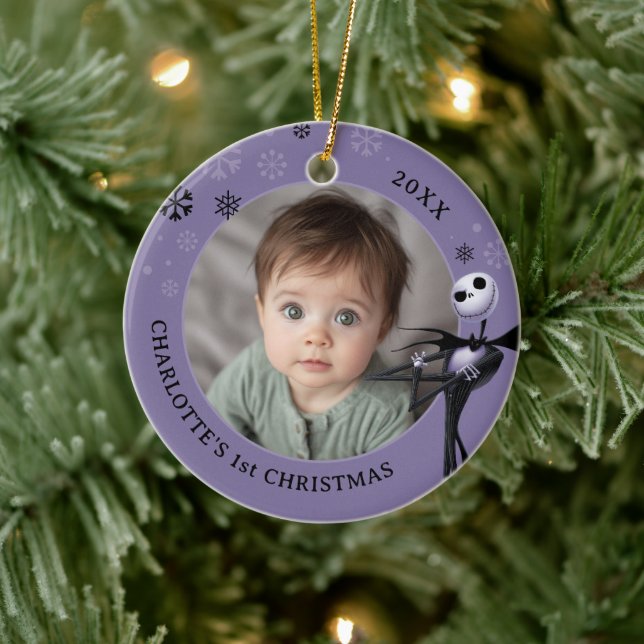 Jack Skellington Holiday Wish Ceramic Ornament (Tree)