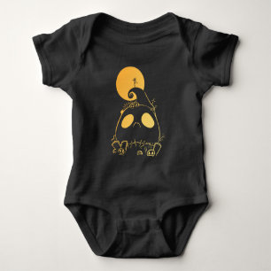 Jack Skellington on Jack Themed Spiral Hill Baby Bodysuit