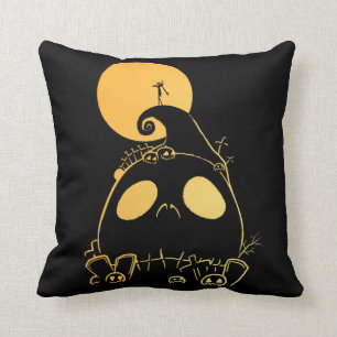 Jack Skellington on Jack Themed Spiral Hill Throw Pillow