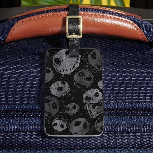 Jack Skellington Pattern Luggage Tag (Front Insitu 2)