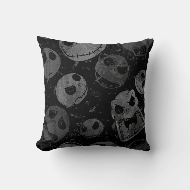 Jack Skellington Pattern Throw Pillow (Front)
