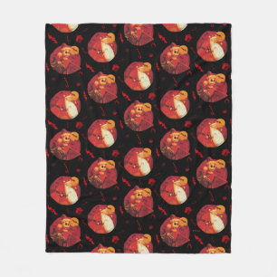 Jack Skellington & Santa Claus Pattern Fleece Blanket