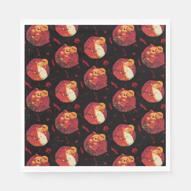 Jack Skellington & Santa Claus Pattern Napkin (Front)