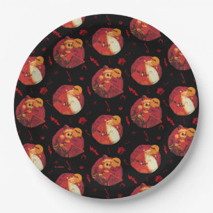 Jack Skellington & Santa Claus Pattern Paper Plate