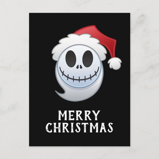 Jack Skellington Santa Emoji Holiday Postcard (Front)
