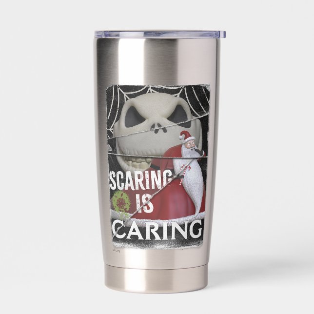 Jack Skellington & Santa | Scaring is Caring Insulated Tumbler (Left)