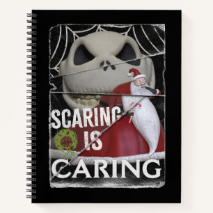 Jack Skellington & Santa   Scaring is Caring Notebook
