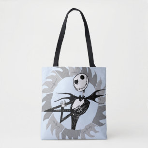 Jack Skellington   Saw Blade Frame Tote Bag