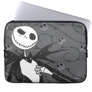 Jack Skellington   Skellington Background Laptop Sleeve