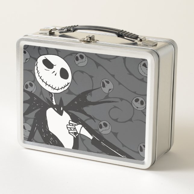 Jack Skellington | Skellington Background Metal Lunch Box (Front)