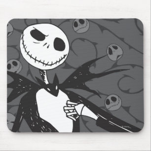 Jack Skellington Skellington Background Mouse Pad