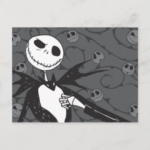 Jack Skellington   Skellington Background Postcard