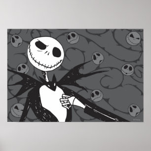 Jack Skellington   Skellington Background Poster