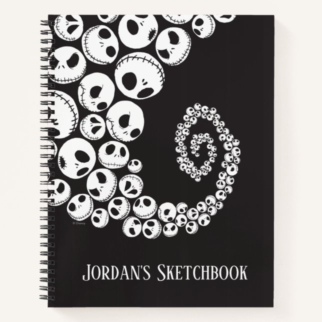 Jack Skellington | Skull Swirl Sketch Notebook (Front)