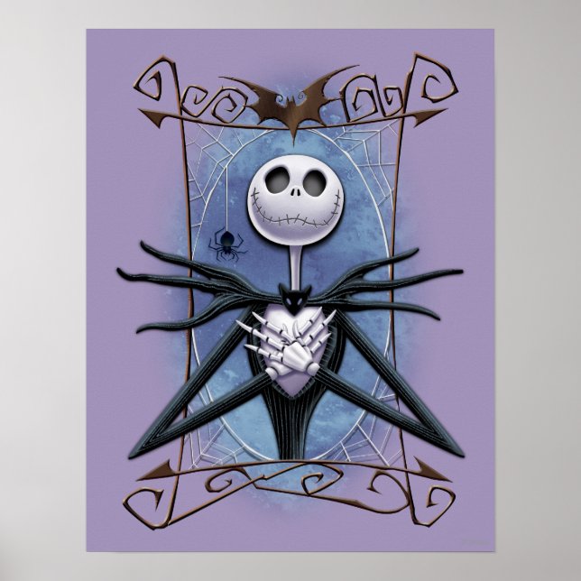 Jack Skellington | Spider Web Frame Poster (Front)