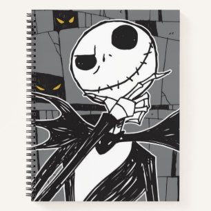 Jack Skellington   Spooky Eye Background Notebook