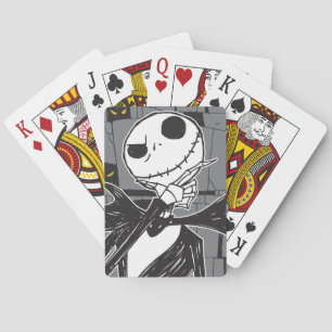 Jack Skellington   Spooky Eye Background Playing Cards
