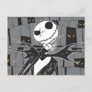 Jack Skellington Spooky Eye Background Postcard