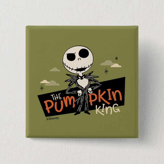 Jack Skellington the Pumpkin King 2 Inch Square Button (Front)