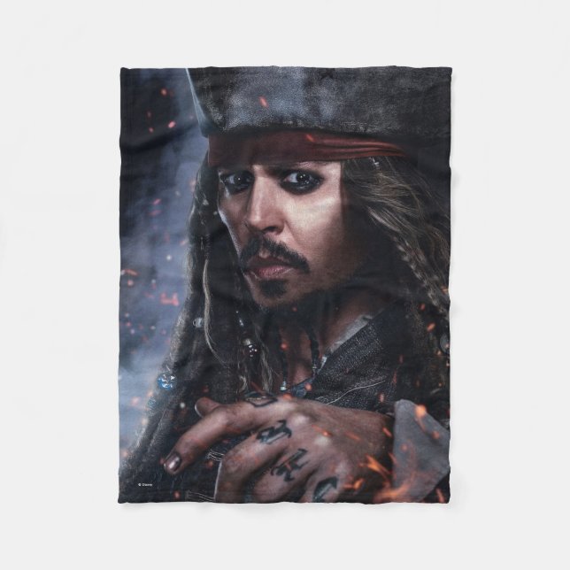 Jack Sparrow - Legendary Pirate Fleece Blanket (Front)